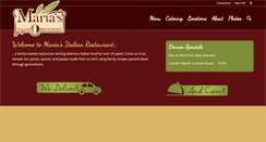 Desktop Screenshot of mariaspizzamd.com
